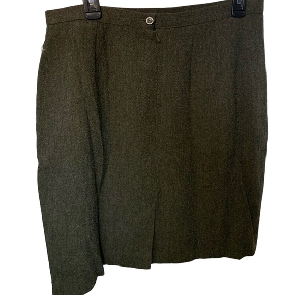 Touch Charcoal Gray Wool Blend Mini Pencil Skirt, [Sz 16] NWT - Picture 3 of 6